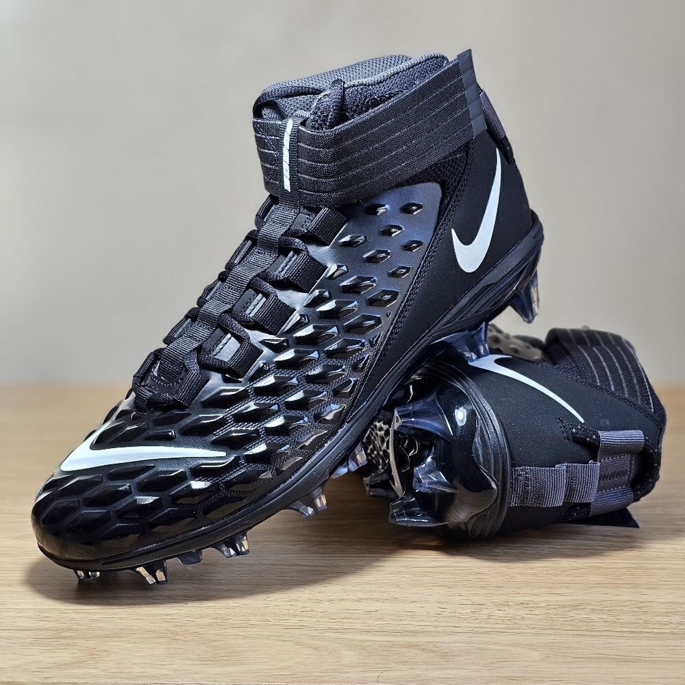 Nike Force Savage Pro 2 Football Cleats Shoes Men's 9 Black White New AH4000-002